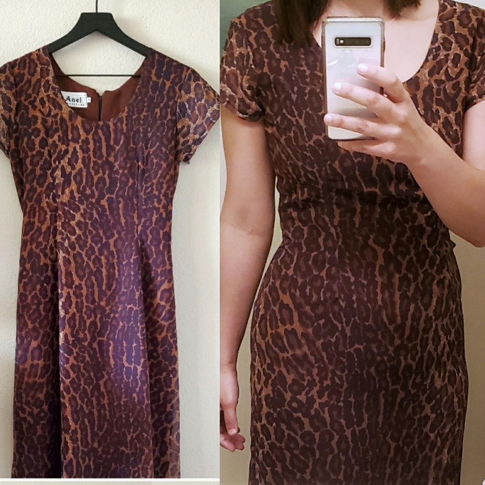 Vintage 90s Leopard Print Maxi Dress 🐆